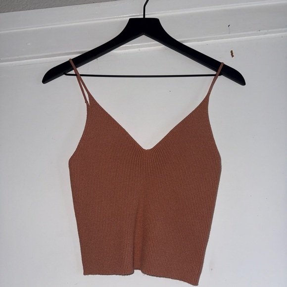 2/$15 BE COOL Brown Sleeveless Crop Camisole - Picture 2 of 4